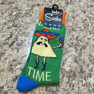 Into Socks “NACHO TIME” Funny Dress Socks. Men’s Shoe Size 7-12. (1) Pair. NEW!